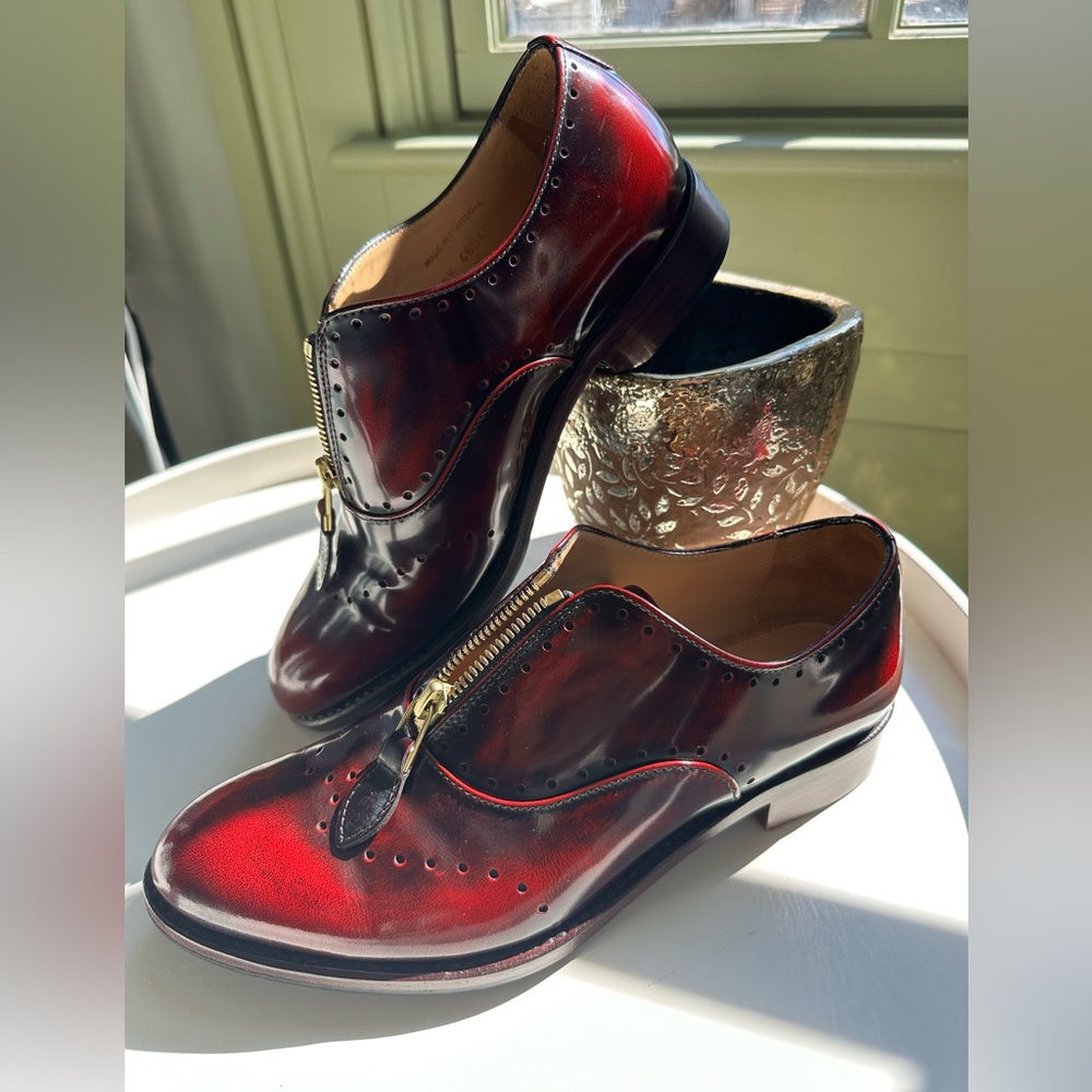 The Office of Angela Scott Women’s Leather Dress Shoes in Mahogany, sz 36 1/2